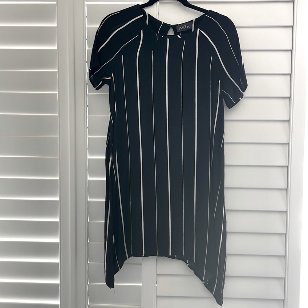ASTR oversized asymmetrical striped dress
